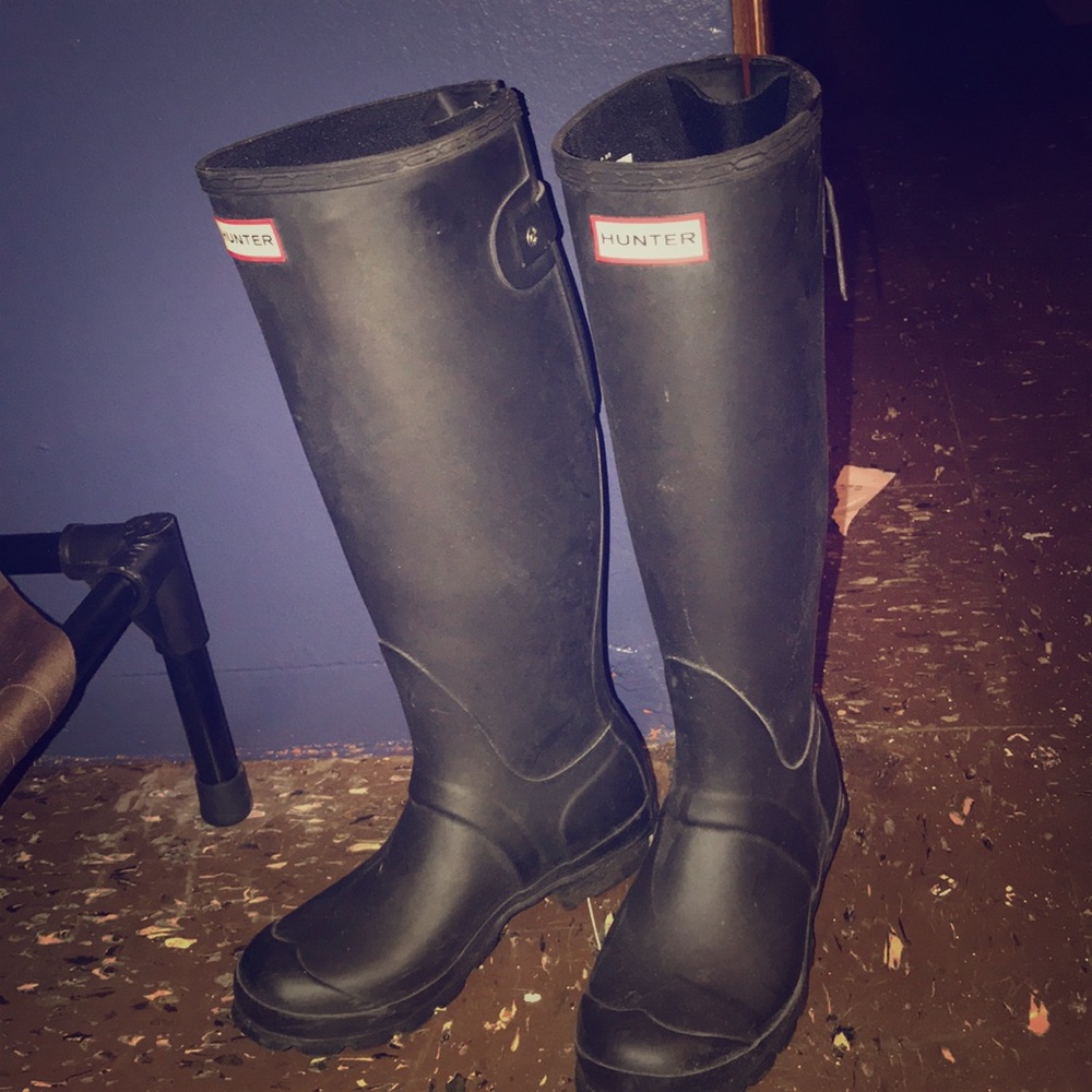 Hunter original back adjustable rain boots